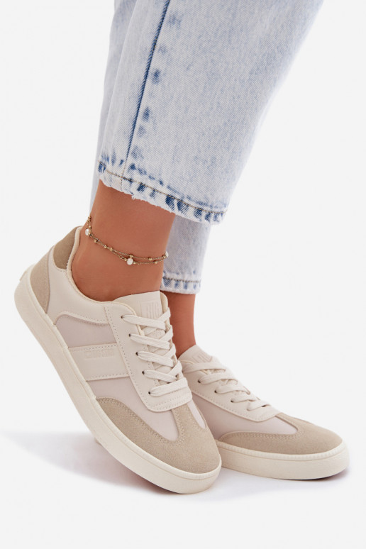 Moteriški žemi sneakers batai Big Star TT274768 smėlio spalvos