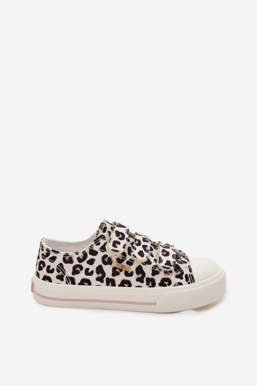 Vaikiški laisvalaikio batai su lipniais užsegimais Big Star TT374171 leopardo raštų