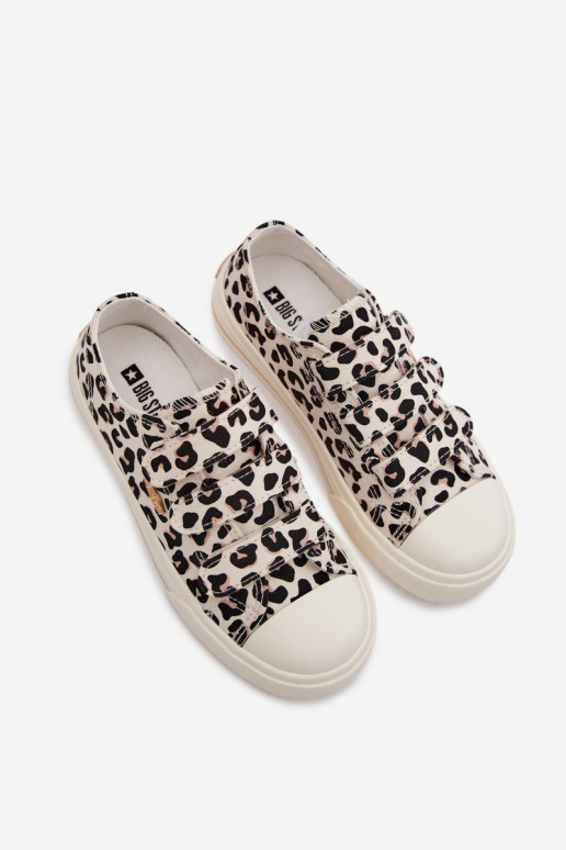 Vaikiški laisvalaikio batai su lipniais užsegimais Big Star TT374171 leopardo raštų
