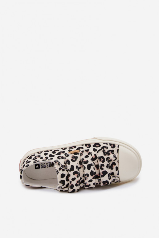 Vaikiški laisvalaikio batai su lipniais užsegimais Big Star TT374171 leopardo raštų