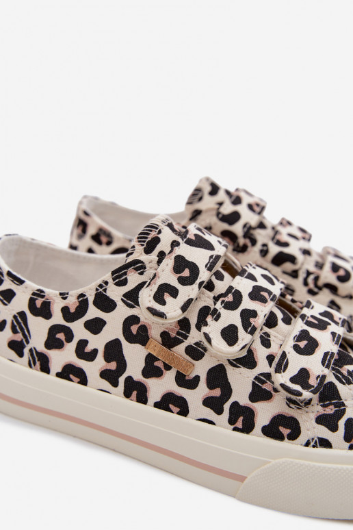 Vaikiški laisvalaikio batai su lipniais užsegimais Big Star TT374171 leopardo raštų