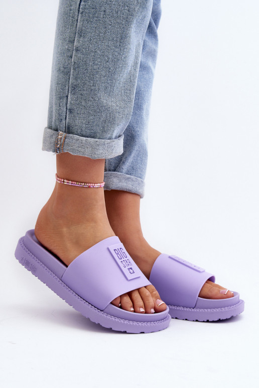 Moteriškos šlepetės Big Star LL274426 violetinės spalvos