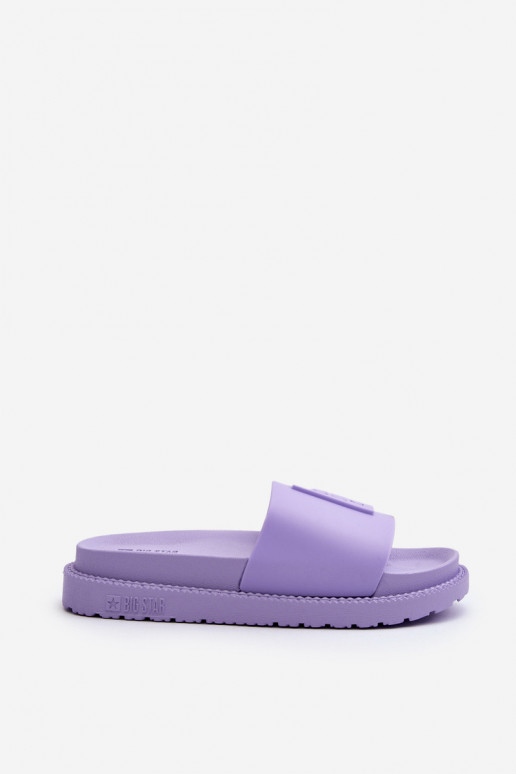 Moteriškos šlepetės Big Star LL274426 violetinės spalvos