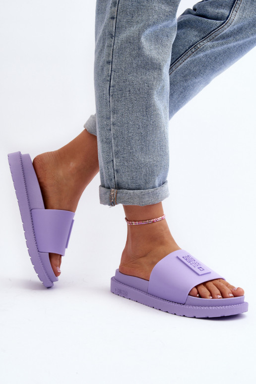 Moteriškos šlepetės Big Star LL274426 violetinės spalvos