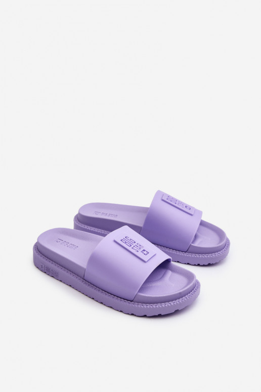 Moteriškos šlepetės Big Star LL274426 violetinės spalvos