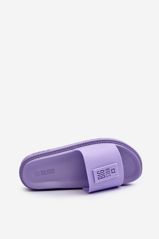 Moteriškos šlepetės Big Star LL274426 violetinės spalvos