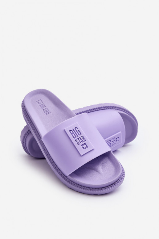 Moteriškos šlepetės Big Star LL274426 violetinės spalvos