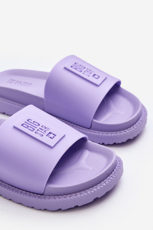 Moteriškos šlepetės Big Star LL274426 violetinės spalvos
