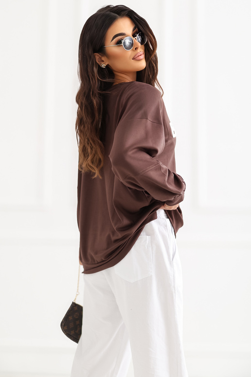 Bluza tamsiai ruda