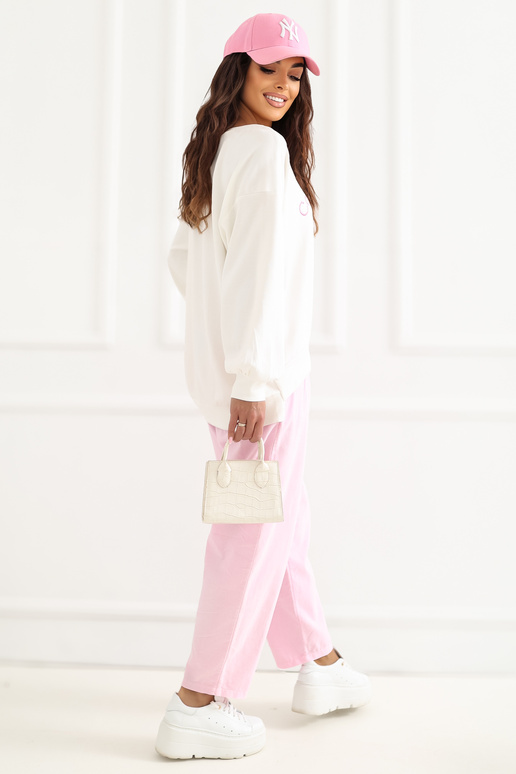 Mėlyna bliuzoninė palaidinė ecru spalvos