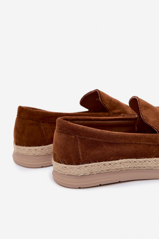 Vyrų mokasinai espadrilės rudi Rexton
