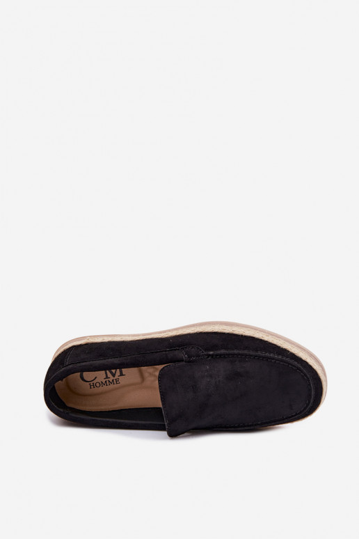 Vyrų mokasinai espadrilės juodi Rexton