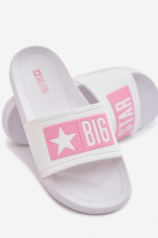 Vaikiškos šlepetės Big Star TT374A002 baltos-rožinės spalvos
