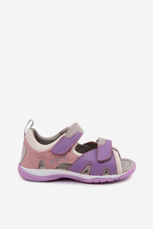 Basutės vaikams odinės Bartek 84413-85 violetinės spalvos