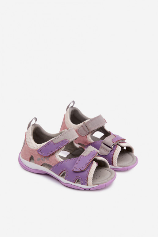 Basutės vaikams odinės Bartek 84413-85 violetinės spalvos
