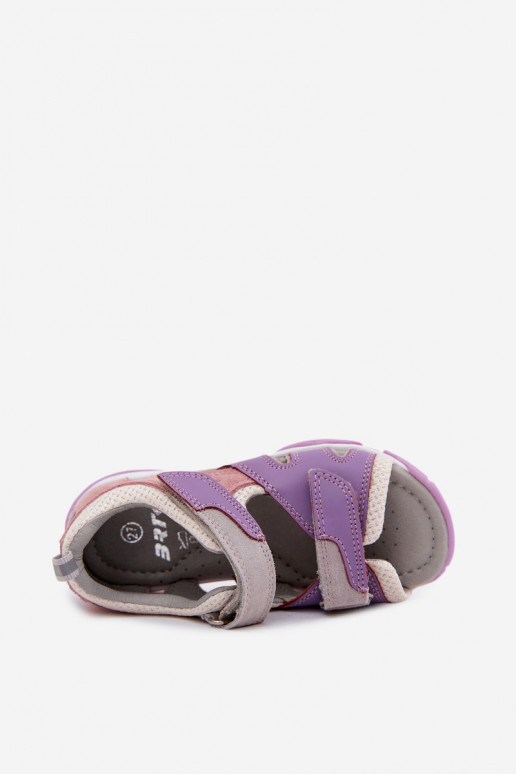 Basutės vaikams odinės Bartek 84413-85 violetinės spalvos