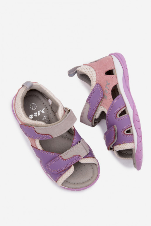 Basutės vaikams odinės Bartek 84413-85 violetinės spalvos