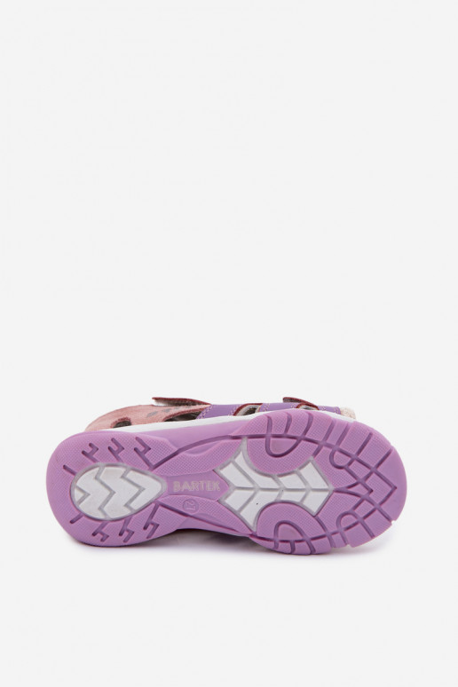 Basutės vaikams odinės Bartek 84413-85 violetinės spalvos
