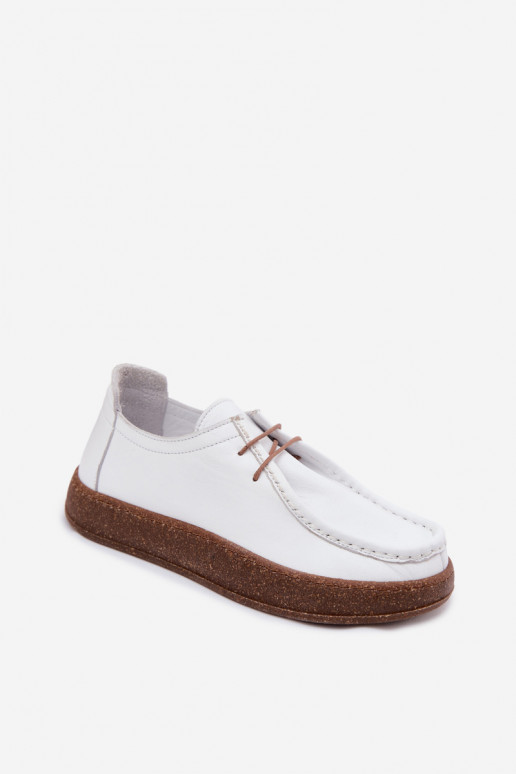 Baltos spalvos moteriški batai iš natūralios odos Artiker 58C2628