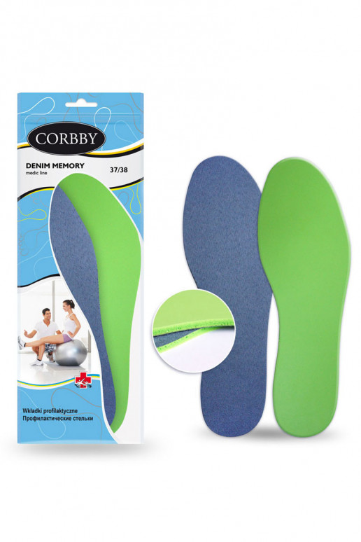 CORBBY DENIM MEMORY vidpadžiai su formos atmintimi