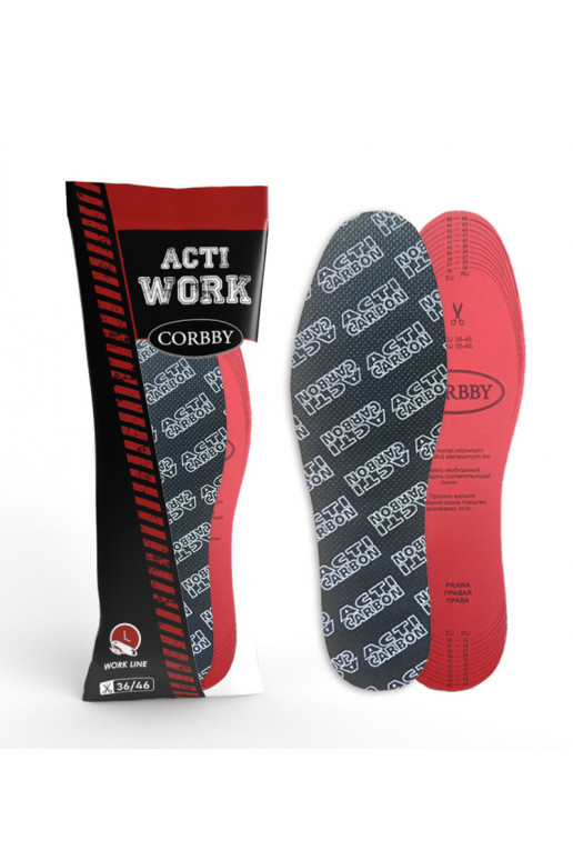 CORBBY ACTI INSOLE vidpadžiai su aktyvuota anglimi 36-46