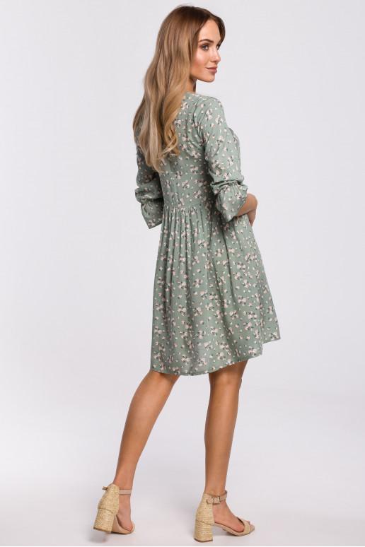 Suknelė su raukiniais rankovėse - modelis 7
