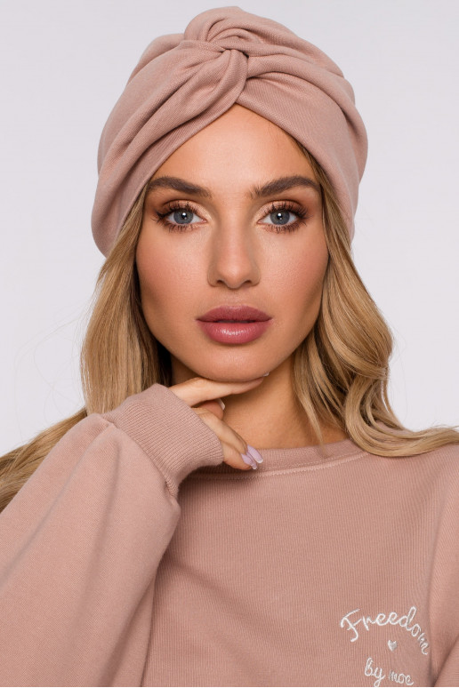 Mocca spalvos turbanas