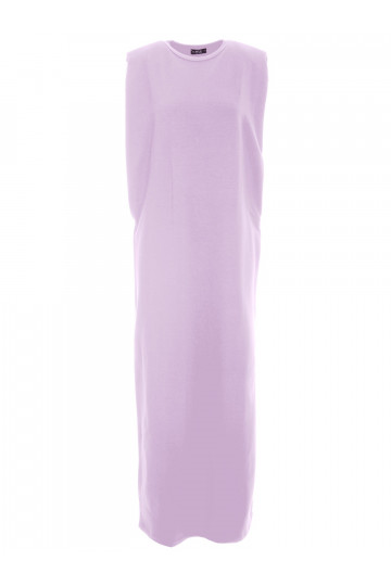Violetinė maxi suknelė su petukais 2