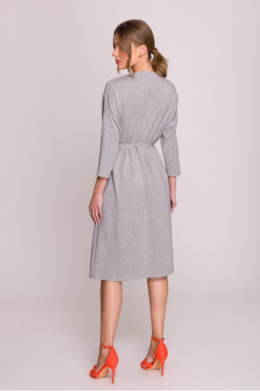 Pilka oversized megzta suknelė
