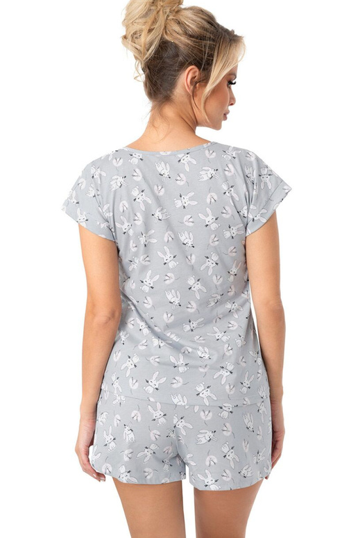 Medvilninė pižama Bunny Short pilka