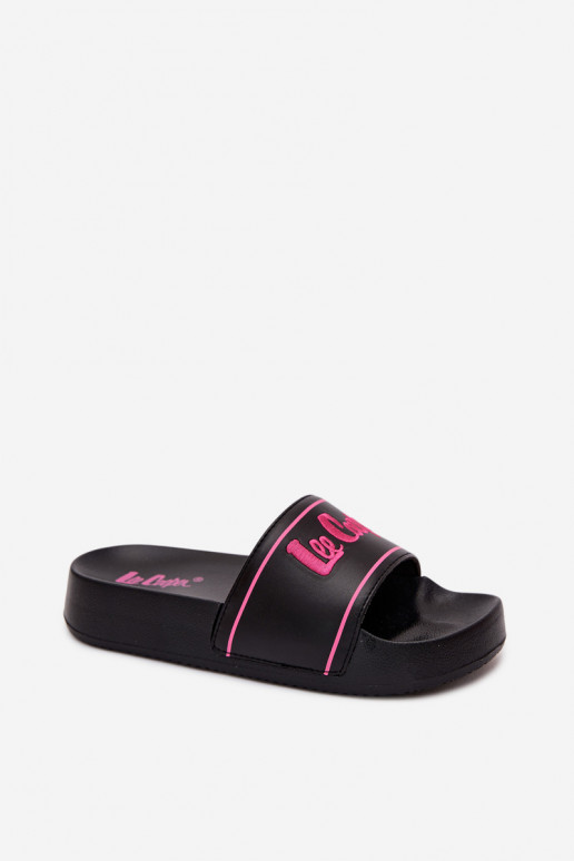 Moteriškos šlepetės su platforma Lee Cooper LCW-25-42-3530L Juodos spalvos