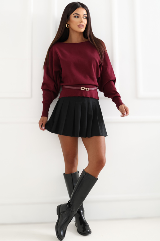 Bordo megztinis