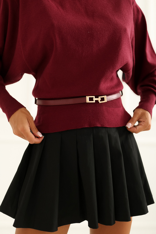Bordo megztinis