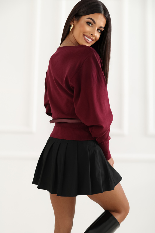 Bordo megztinis