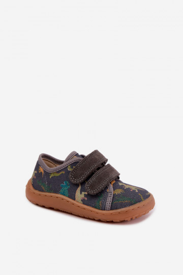 Šlepetės Vaikiški Barefoot  Froddo Canvas G1700440-31 pilkos spalvos