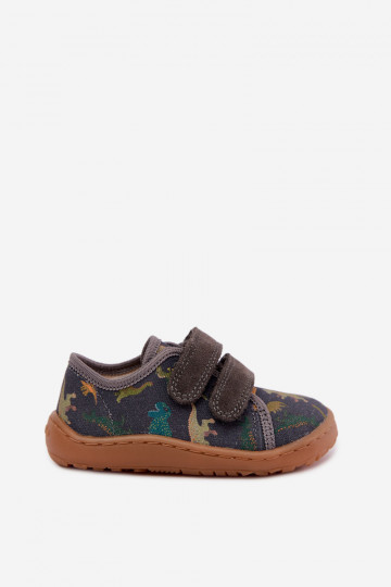 Šlepetės Vaikiški Barefoot  Froddo Canvas G1700440-31 pilkos spalvos 2