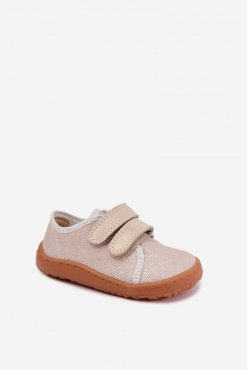 Šlepetės Vaikiški Barefoot Froddo Canvas G1700440-1 aukso spalvos