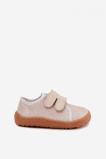 Šlepetės Vaikiški Barefoot Froddo Canvas G1700440-1 aukso spalvos 2