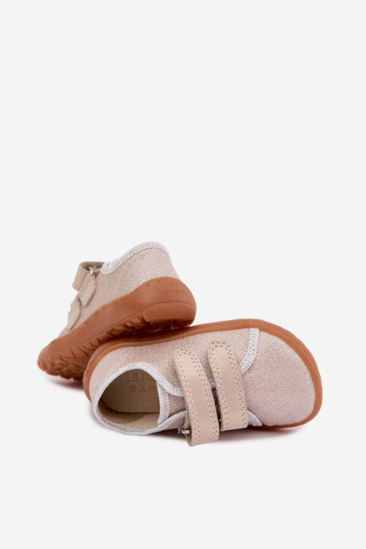 Šlepetės Vaikiški Barefoot Froddo Canvas G1700440-1 aukso spalvos