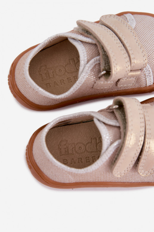 Šlepetės Vaikiški Barefoot Froddo Canvas G1700440-1 aukso spalvos