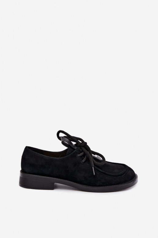 batai Barefoot  Z Naturalnego Zamszu D&A CR62-3460 Juodos spalvos