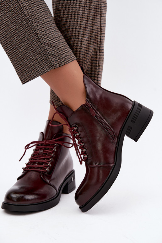 pašiltinti Aulinukai  S.Barski HY62-8112 bordo spalvos