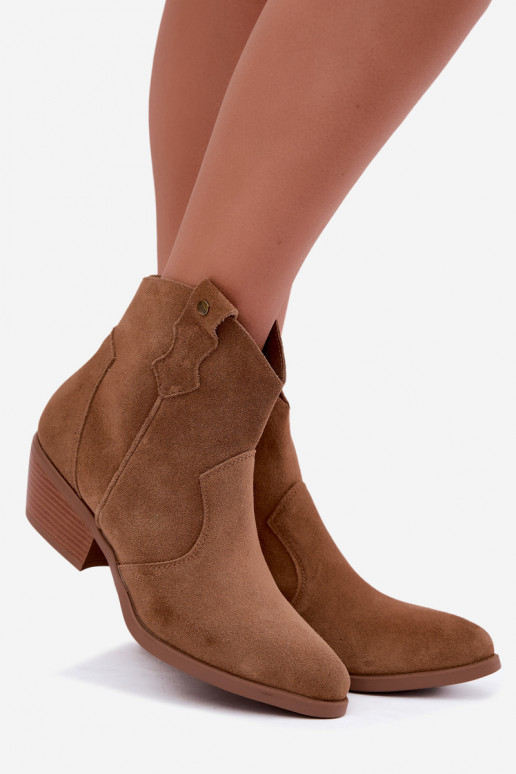 kaubojiško stiliaus aulinukai  su kulniukais Big Star TT274953 Camel