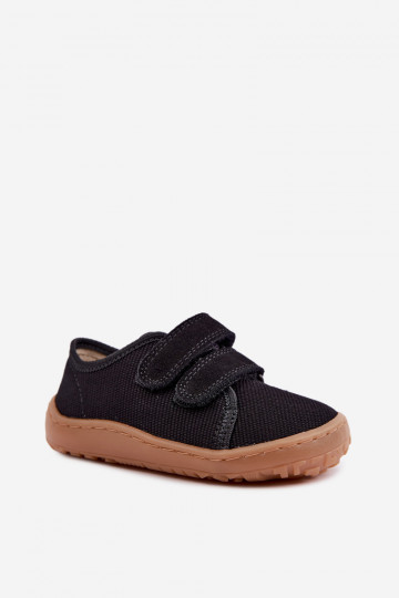 Šlepetės Vaikiški Barefoot Froddo Canvas G1700440-19 Juodos spalvos