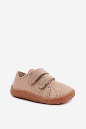 Šlepetės Vaikiški Barefoot Froddo Canvas G1700440-22 smėlio spalvos