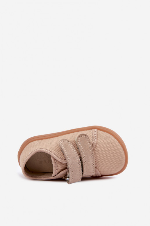 Šlepetės Vaikiški Barefoot Froddo Canvas G1700440-22 smėlio spalvos