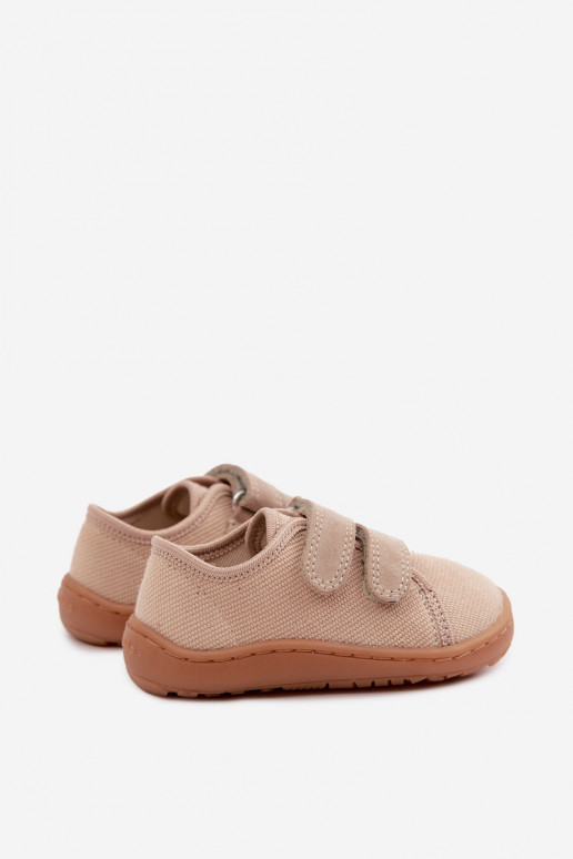 Šlepetės Vaikiški Barefoot Froddo Canvas G1700440-22 smėlio spalvos