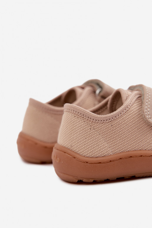 Šlepetės Vaikiški Barefoot Froddo Canvas G1700440-22 smėlio spalvos