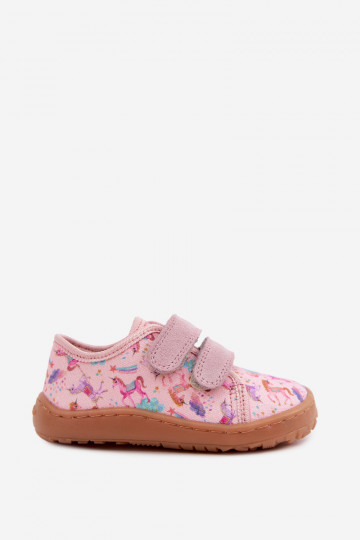 Šlepetės Vaikiški Barefoot Vienaragiai Froddo Canvas G1700440-26 rožinės spalvos 2
