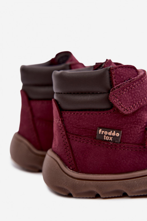    Barefoot Vaikiški FRODDO G2110150-9 bordo spalvos